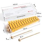 MUSICUBE 13 Keys Xylophone for Kids Wooden Xylophone Musical Instrument with Mallets Glockenspiel Instrument Educational Sensory Musical Toys Christmas Gift Choice for Boys Girls Aged 3+