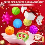 ROHSCE Montessori Toys - Sensory Balls for Toddlers, Multiple Textures Colorful Toddler Sensory Toys for Babies 1-3 Hand Catching Baby Balls, Baby Rattle 3-6 Months Old Baby Toys for 6-12 Months