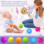ROHSCE Montessori Toys - Sensory Balls for Toddlers, Multiple Textures Colorful Toddler Sensory Toys for Babies 1-3 Hand Catching Baby Balls, Baby Rattle 3-6 Months Old Baby Toys for 6-12 Months
