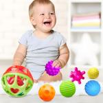 ROHSCE Montessori Toys - Sensory Balls for Toddlers, Multiple Textures Colorful Toddler Sensory Toys for Babies 1-3 Hand Catching Baby Balls, Baby Rattle 3-6 Months Old Baby Toys for 6-12 Months