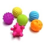Smart Little Sun Textured Multi Sensory Ball Set, Textured Ball Set Toy for Sensory Exploration, Baby Ball Toy Gift for Toddlers Boys Girls 6 Months and up, 6 pcs Set