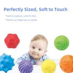 Ai-Fun 6 Pack Sensory Balls for Toddlers, Sensory Baby Toys, Infant Texture Balls Squeeze Sensory Toys Soft Multi Ball Set Gifts with Bright Color Textured