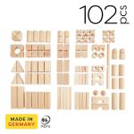 HABA Extra Large Wooden Building Blocks 102 Piece Set: Open-Ended Stacking Toys, Toddler Blocks, and Wooden Toys Made in Germany for 1 Year & Up