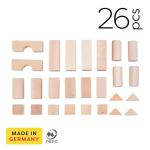 HABA Wooden Building Blocks 26 Piece Set: Open-Ended Stacking Toys, Toddler Blocks, and Wooden Toys Made in Germany for Creative Play and Learning