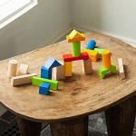 Fat Brain Toys Timber Blocks - 100 Piece Wooden Block Set - Classic Preschool Toy