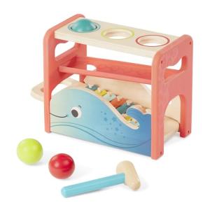B. toys – Xylo – Pound Whale – Musical Instrument – Wooden Hammer & Balls – Developmental Toy for Toddlers – 1 Year +
