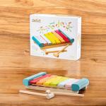 Cubika Wooden Toy Xylophone – Montessori Musical Toy for Toddlers Ages 18 Months+ – Includes 2 Wooden Mallets – FSC-Certified Wood, German Water-Based Paint – Wooden Toys for Toddlers