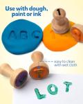 Wooden Alphabet and Number Stamp Set for Kids