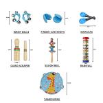 Kids Musical Instruments Toys Set: Baby Music Toys Montessori Percussion for Toddlers - Preschool Educational Musical Toys Set for Boys and Girls with Storage Bag (Blue)