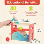 B. toys – Xylo – Pound Whale – Musical Instrument – Wooden Hammer & Balls – Developmental Toy for Toddlers – 1 Year +