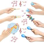 Kids Musical Instruments Toys Set: Baby Music Toys Montessori Percussion for Toddlers - Preschool Educational Musical Toys Set for Boys and Girls with Storage Bag (Blue)