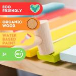 Cubika Wooden Toy Xylophone – Montessori Musical Toy for Toddlers Ages 18 Months+ – Includes 2 Wooden Mallets – FSC-Certified Wood, German Water-Based Paint – Wooden Toys for Toddlers