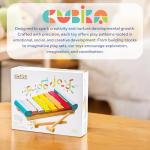 Cubika Wooden Toy Xylophone – Montessori Musical Toy for Toddlers Ages 18 Months+ – Includes 2 Wooden Mallets – FSC-Certified Wood, German Water-Based Paint – Wooden Toys for Toddlers