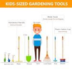 POMIKU 8PCS Kids Gardening Tools, Kids Rake and Shovel Set, Toddler Outdoor Yard Tools, Garden Toys Gifts for Boys Girls Age 3 4 5 6 7 8 Years Old