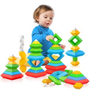 Hieoby 30-Piece Montessori Building Blocks Set