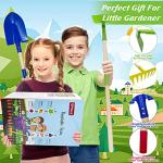 Qtioucp Kids Gardening Tools Outdoor Toys Set Backyard Play with Wheelbarrow Educational STEM Learning Pretend Toys Outdoor Indoor for Toddlers Kids Boys Girls