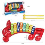 Small World Toys Xylophone for Kids: 8 Key Colorful Xylophones for Toddlers Age 2+, Kids Musical Instrument Montessori Toys, Xylophone Toy 8 Notes with 2 Sticks, Great Gift for Boys Girls