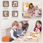 Toddler Musical Instruments - Natural Wooden Percussion Instruments Toy for Kids Preschool Educational - Montessori Music Toys for Boys and Girls Toddler Baby 1-3-5-9