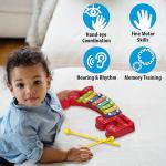 Small World Toys Xylophone for Kids: 8 Key Colorful Xylophones for Toddlers Age 2+, Kids Musical Instrument Montessori Toys, Xylophone Toy 8 Notes with 2 Sticks, Great Gift for Boys Girls