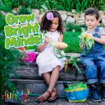 Funeta Floral Kids Gardening Set - Toddler Garden Tools, No-Leak Watering Can & Quality Tote Bag - Safe Metal Tools for Kids