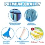 Kids Gardening Tools Set, Toddler Play Kit Child Outdoor Toy with Gloves, Watering Can, Metal Shovel, Rake, Spade & Storage Bag, Backyard Sand Digging Christmas Birthday Gift for Boy Girl 3 4 5 (Blue)