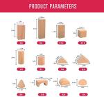 Migargle Wooden Building Blocks Set for Kids - Stacker Stacking Game Construction Toys Set Preschool Colorful Learning Educational Toys - Geometry Wooden Blocks for 3+ Year Old Boys & Girls