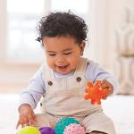 Infantino Textured Multi Ball Set - Toy for Sensory Exploration and Engagement for Ages 6 Months and up, 10 Piece Set