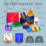 100pcs Magnetic Tiles Building Set for Kids