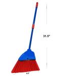 Xifando Kids Broom-Housekeeping Cleaning Tool for Kids Pretend Playing,Retractable Small Broom for Littler Helper(Blue+Red)