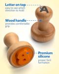 Wooden Alphabet and Number Stamp Set for Kids