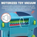 Constructive Playthings Little Helper 12-Piece Kids Cleaning Set with Toy Vacuum, Cart, Broom, and Mop, Pretend Play Toddler Cleaning Toy Set for Kids Ages 3+, Multicolor