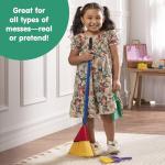Schylling Children's Broom Set - Kids Pretend Play Cleaning Kit - Includes Broom, Dustpan, and Brush - Ages 3 and Up