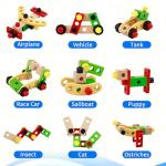 Kids Tool Set Wooden Toddler Play Tools Set with Tool Box, Montessori Educational Learning Toys STEM Construction Building Toy for 3 4 5 6 7 8 Years Old Kids Birthday Gifts for Boys and Girls