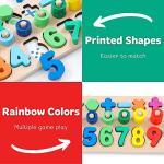 GeroCrew Wooden Montessori Number and Shape Puzzles