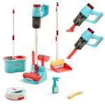 3-in-1 Kids Cleaning Toy Set, Working Toy Vacuum with Real Suction, Toddler Broom & Mop, Pretend Home Cleaning Kit for Boys & Girls Ages 3+