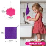 Masthome 8 Pieces Kids Cleaning Set,Wooden Cleaning Toys for Kids Broom Dustpan Mop Brush Duster Rag Sponge and Hanging Stand,Skill Developmental Pretend Play Kit for Toddlers,Children