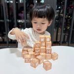 ANWoRLeT Wooden Blocks,ABC Building Blocks,Wooden Alphabet Baby Blocks,Counting & Building Block Set,Blocks Toys for 3+ Year Old,1.18inch,Gifts