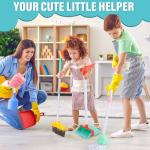 TUZT 14PCS Toddler Kids Cleaning Toy Set, Kids Adjustable Mop Broom & Dustpan Set, House Cleaning Tool Toys for Toddlers 1-3,Montessori Learning Pretend Play Gift for Girl Boy 1-3-5 Year Old Clean Toy