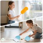 WOODMAM Wooden Kids Cleaning Set with Spray Mop, Montessori Cleaning Toys Real Water Sprayer and Toddler Broom Mop Set, Housework Pretend Play Toy Gift for Boys Girls Ages 3+