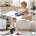 WOODMAM Wooden Kids Cleaning Set with Spray Mop, Montessori Cleaning Toys Real Water Sprayer and Toddler Broom Mop Set, Housework Pretend Play Toy Gift for Boys Girls Ages 3+