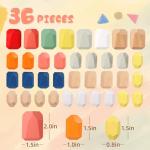 36PCS Wooden Stacking Rocks Building Blocks, Montessori Toys for 3 4 5 year old Stacking Game Sensory Preschool Learning Activities, Balancing Stones Birthday Gifts for Kids 3-5 Easter Basket Stuffers