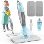 Toddler Mop That Works - Kids Spray Mop - Toddler-Size Cleaning Toy Set Small Sweeper, Detachable Mini Mop for Kids, Interactive Pretend Play Montessori Toys Gift for Toddlers Boys Girls