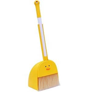 SCKTYZS Mini Broom with Dustpan for Kids,Boys Girls Small Cleaning Set, Combo Pretend Play Toys Toddler Little Housekeeping Helper Set-Yellow Duck…