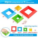 Hieoby 30-Piece Montessori Building Blocks Set
