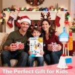 WHOHOLL Wooden Kids Cleaning Toy Set Toddler Broom and Dustpan Set for Housekeeping 9 Pcs Broom and Mop Set for Toddlers 3-5, Baby Cleaning Toys with Sponge, Christmas Birthday Gifts for Boys Girls