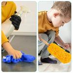 Kids Cleaning Set with Electric Vacuum Cleaners, Wooden Pretend Play Housekeeping Set, Toddler Cleaning Toys for Girls Boys Age 3+