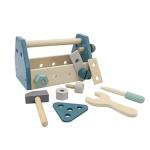 LEADER JOY Montessori Wooden Tools Toddler Educational Construction Kids Toys Sets Play Box Preschool Play Tool（Blue）