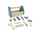 LEADER JOY Montessori Wooden Tools Toddler Educational Construction Kids Toys Sets Play Box Preschool Play Tool（Blue）