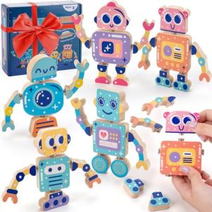 KODATEK Wooden STEM Building Blocks for Kids