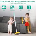 Greyghost Kids Cleaning Toy Set with Adjustable Mop Broom and Dustpan, 14PCS Toddles Cleaning Tool Pretend Play Kits, Early Educational Learning Toys for Baby Boys Girls Birthday